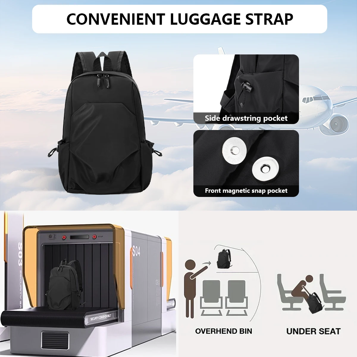 Mini Zaino Leggero per Uomo, Versatile per Viaggi, Escursionismo, Alpinismo, Zaino Casual Piccolo, Borsa Scolastica per Studenti - immagine 4