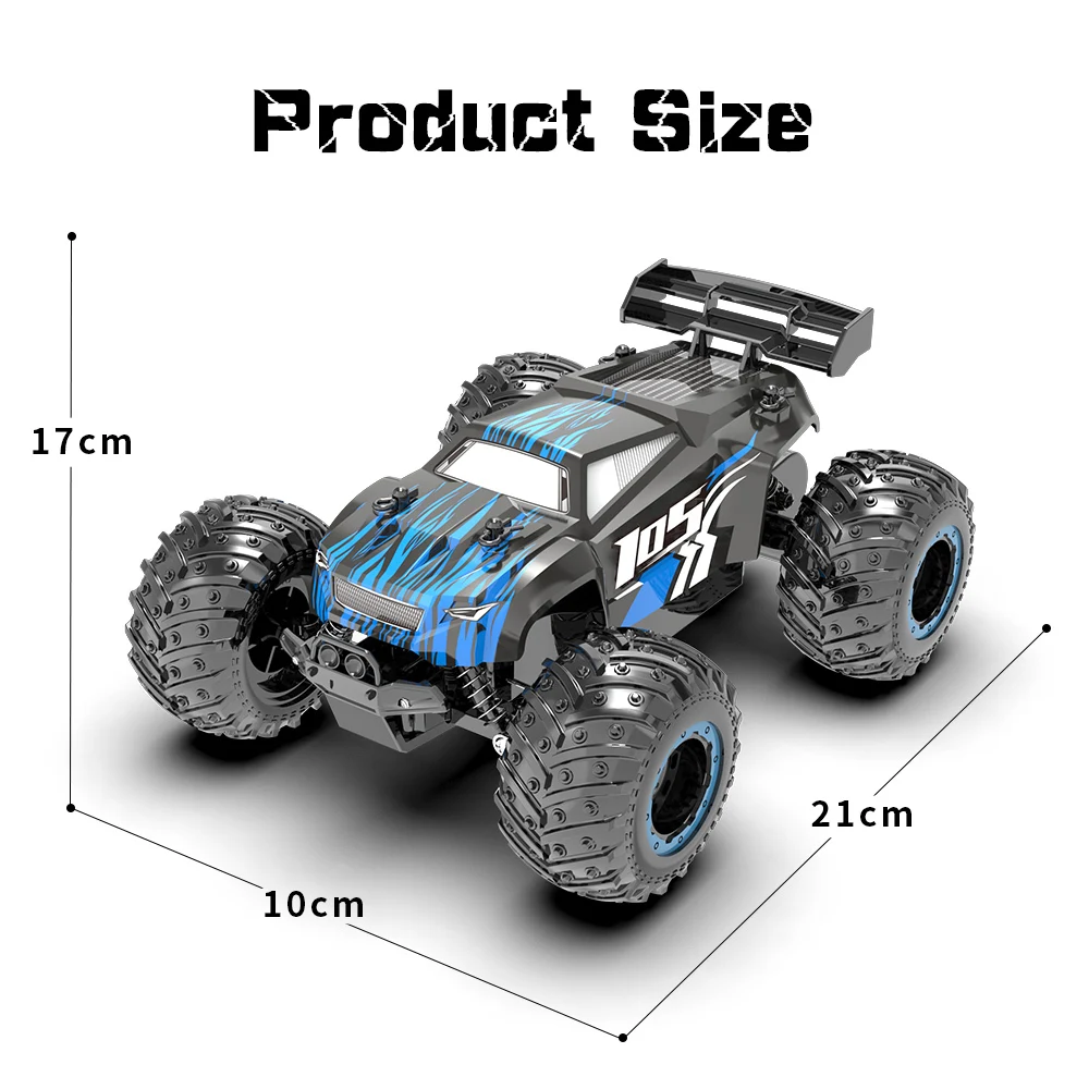 JJRC 오프로드 리모컨 자동차 드리프트 몬스터 트럭 장난감, Q105 Q175 1:18, 20 km/h, 2.4GHz 더블 모터 드라이브, LED 라이트