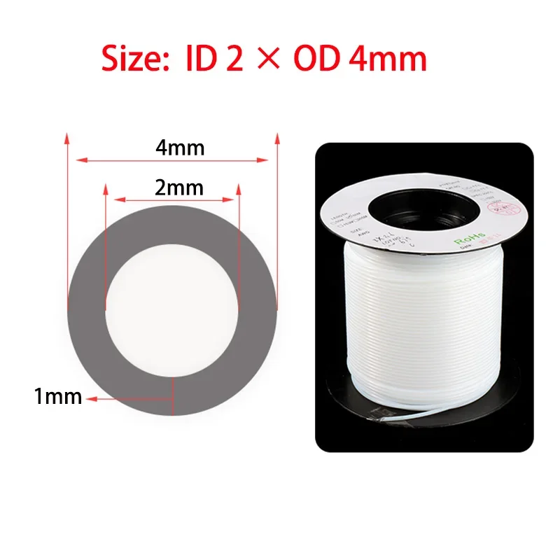 ID 0.3 0.6 0.8 1 1.2 1.5 1.6 1.8 2 2.5 3mm High Temperature Filament PTFE Tube Corrosion Resistance 3d Printer Part Pipe J-head