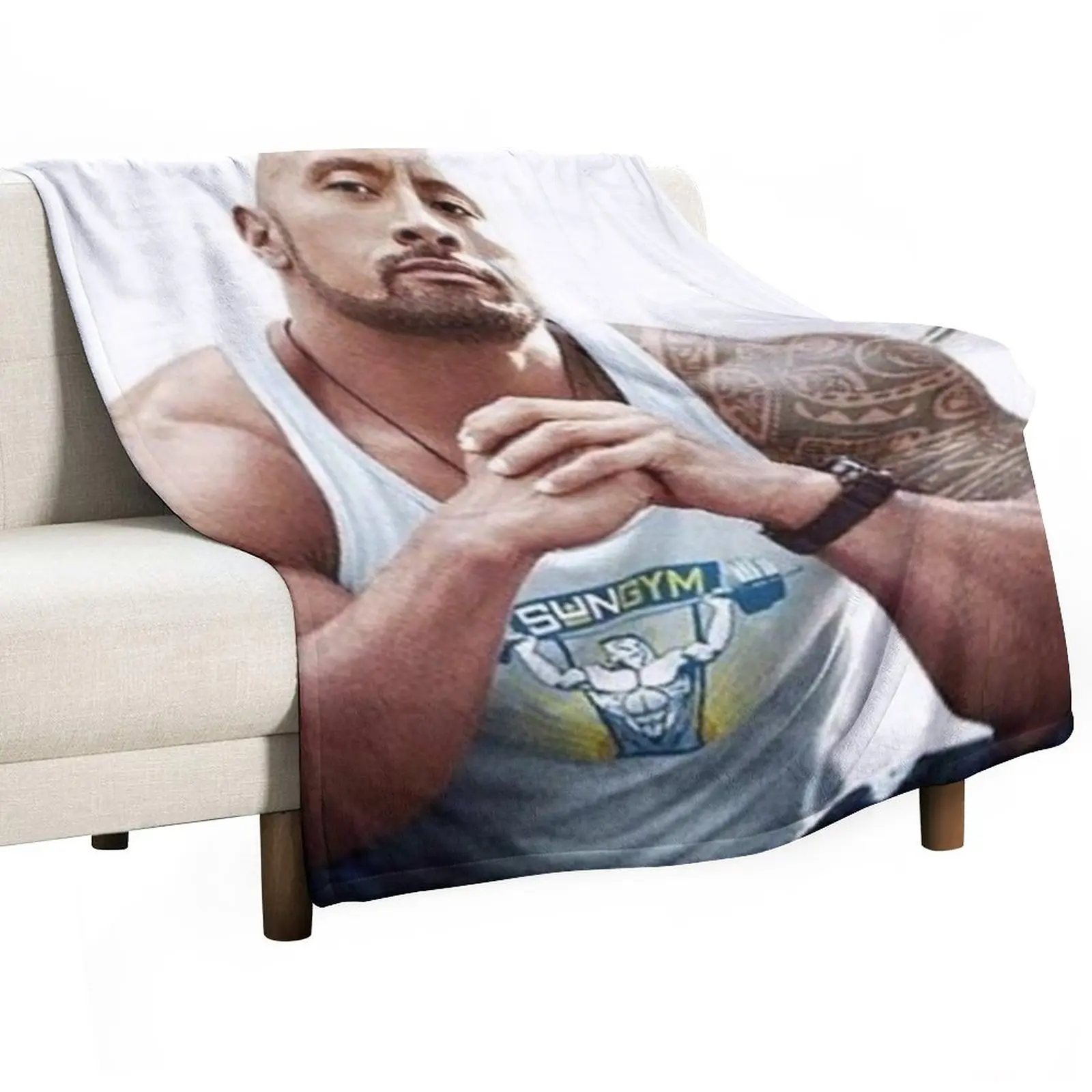 

dwayne johnson Throw Blanket Hair Blanket Furry Blankets Multi-Purpose