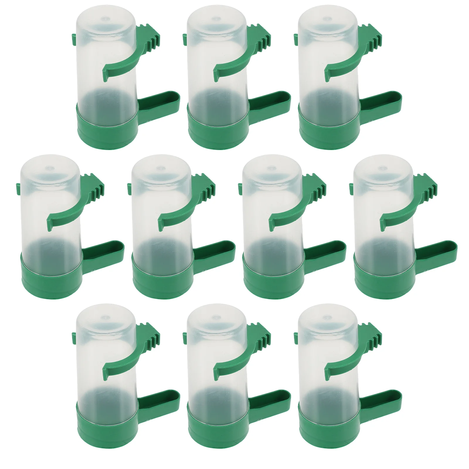 10 Pcs Bird Waterer Feeder Feeders Self Drinker Kettle Cup Pet Dove Gift Plastic Pigeon Kettles
