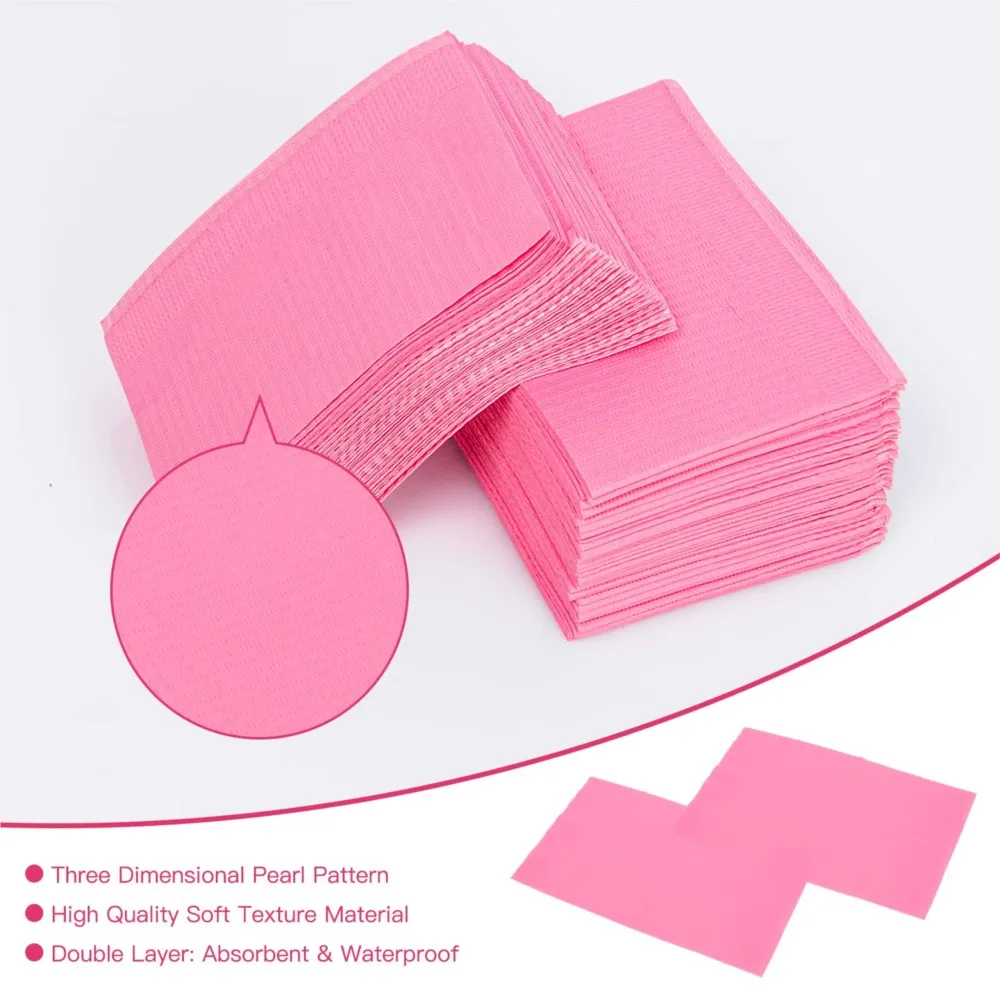 5pcs Waterproof Nail Tips Art Table Towels Mat Disposable Foldable Nail Table Mat Paper Pad for Salon Practice Manicure 34X46cm