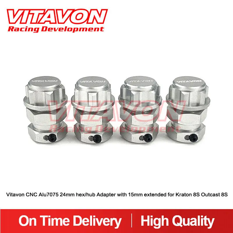 Vitavon Cnc Alu7075 Adattatore Esagonale/Hub Da 24Mm Con 15Mm Esteso Per Kraton 8S Outcast 8S