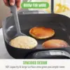 12" 5QT Square Electric Skillet, Glass Vented Lid, Ceramic PFAS-Free Nonstick Coated Interior, Adjustable Temperature Control 5