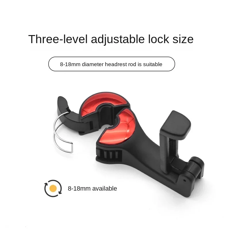 2-in-1 Universal Car Hooks Back Seat Headrest Mount Holder for Mobile Phone 360 Degree Mobile Phone Holder Stand