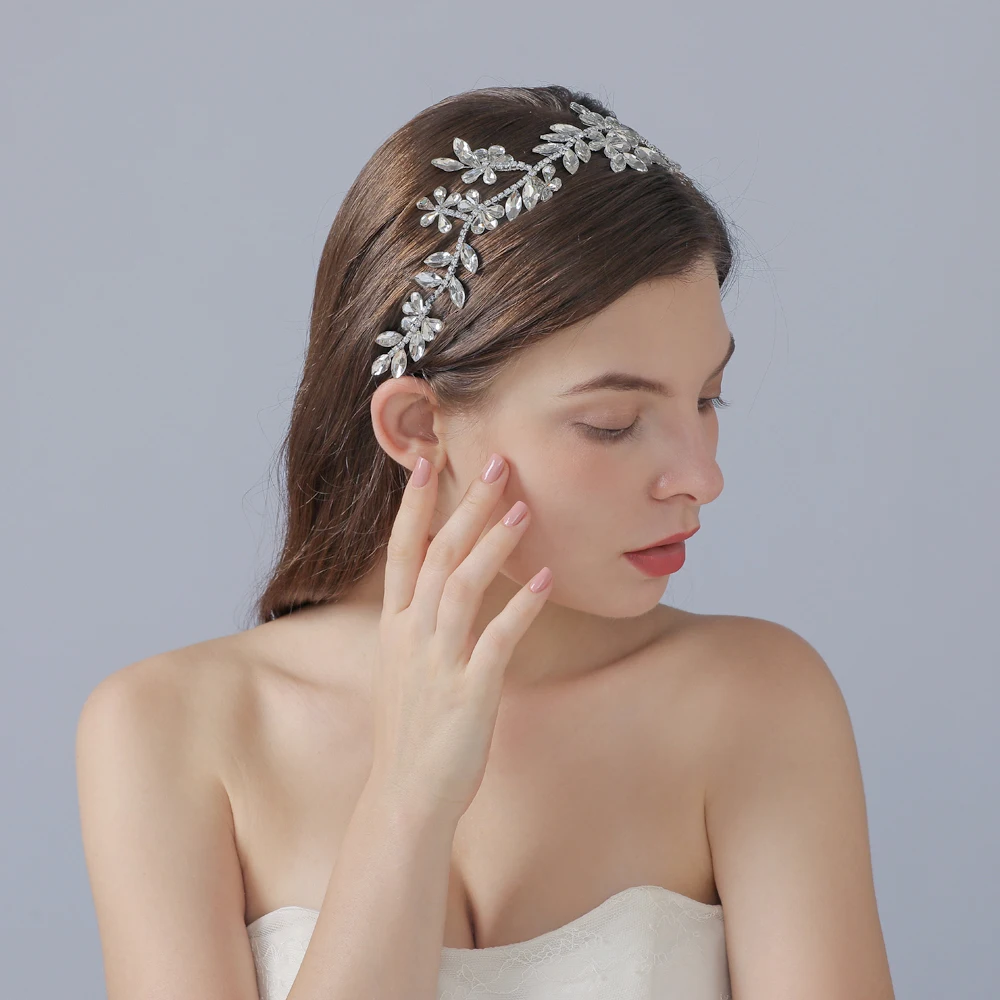 Bridal Headdresses With Rhinestones Hair Accessories For Wedding Brides