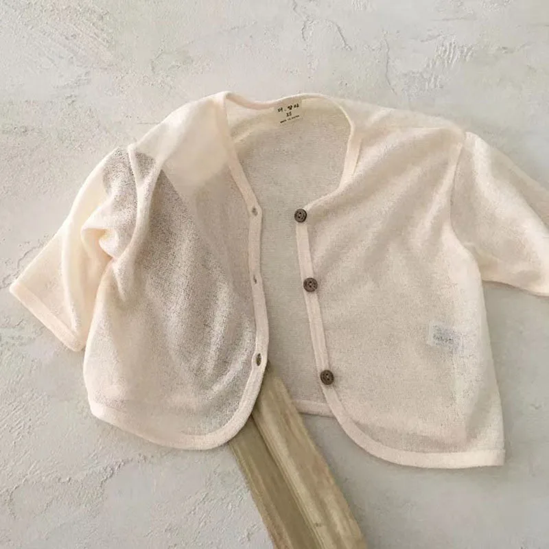 Summer Baby Solid Cardigan Thin Cotton Children Jacket Boys Mosquito Cardigan Coat Infant Girl Sun Protection Jacket baby jacket baby coat children jacket
