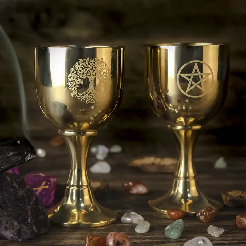 Copper Chalices Ritual Altar Cup Life Tree Shape Goblet Witch Ceremonial  Cup for Divination Wiccan Magic Spiritual Tools - AliExpress