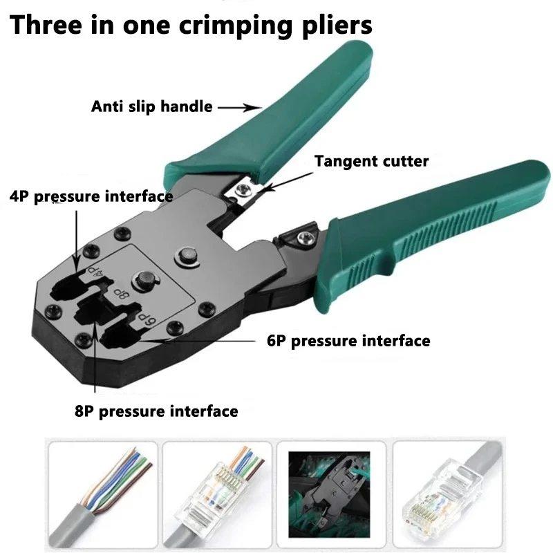 Network Tool Kit Professional Portable Ethernet Computer Maintenance LAN Cable Tester Crimper Cutter Repair Set with Bag