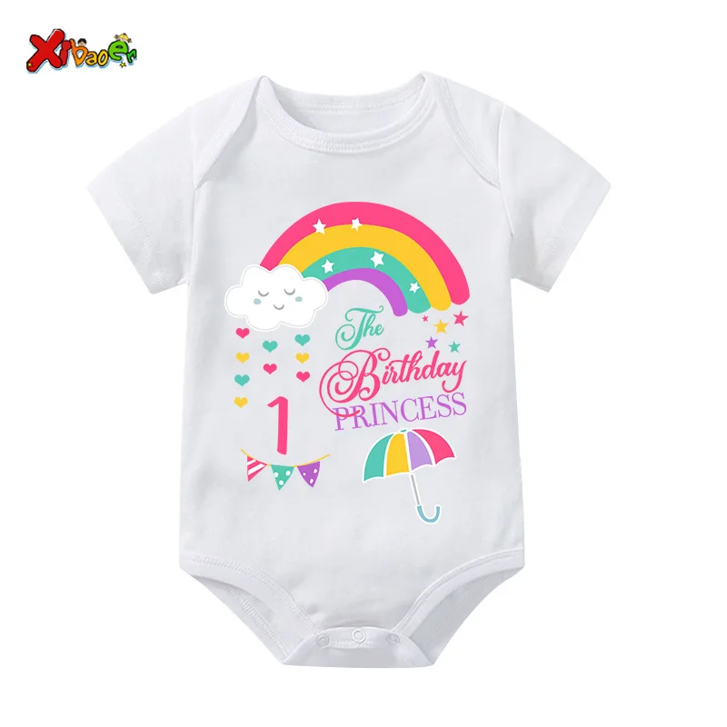 

Summer Newborn Infant Baby Clothes I Love Mom & Dad Cute Toddler Rainbow Jumpsuits Boys Girls Long/Short Sleeve Cotton Bodysuits
