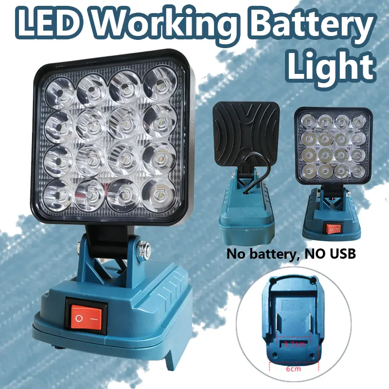 LED Work Light 3/4/8Inch For Makita 14.4V 18V Li-ion Battery Lamp With USB Outdoor Flashlight Lantern Camping Emergency Light - Image 8