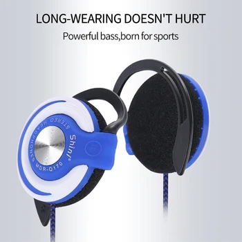 Nuove cuffie cablate da 3.5mm di alta qualità cuffie HIFI Heavy Bass auricolari con gancio per l'orecchio regolabile sopra l'orecchio auricolari musicali per telefono