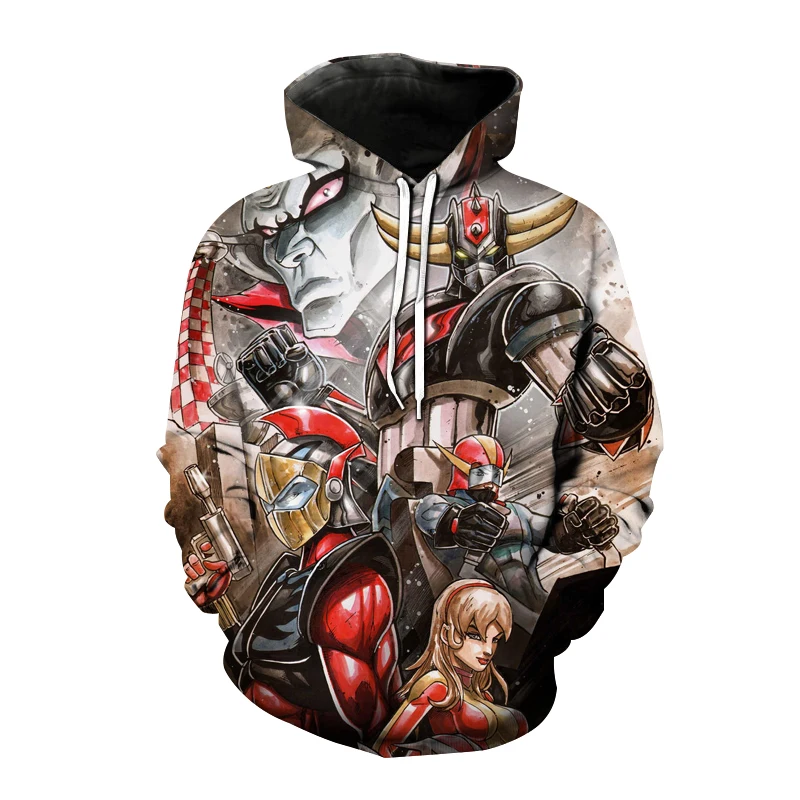 

UFO Robot 3D Print Sweatshirt New Goldorak Hoodies Anime Grendizer Hoodie Men Women Fashion Streetwear Harajuku Kids Boy Clothes