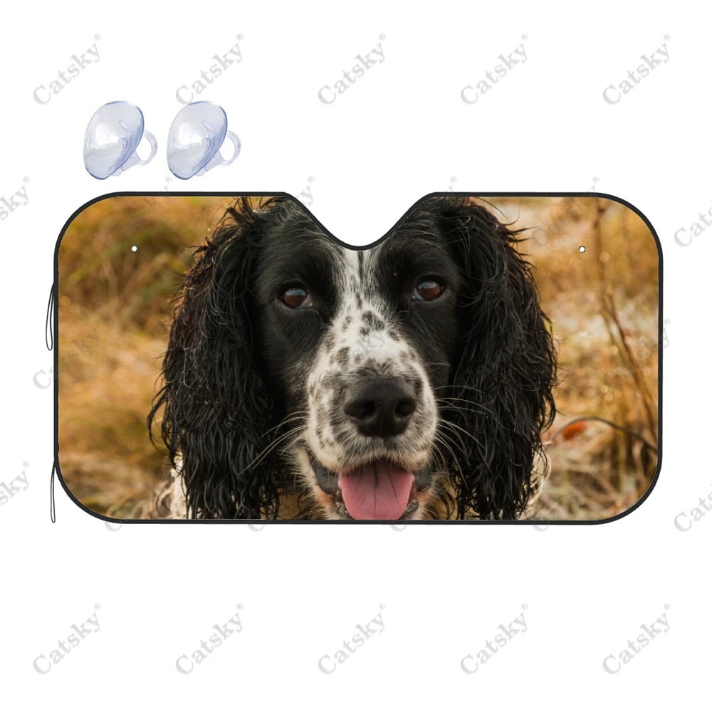 

English Cocker Spaniel Car Accessories Front Windshield Sunshade Foldable Sunvisor Protect UV Sunshades Visor Shield for SUV