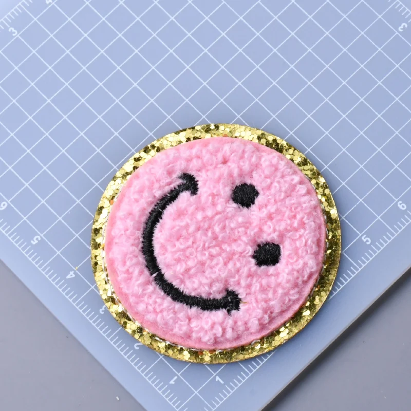 1pc Letter Patches Stickers Iron On Chenille Embroidery Patches Alphabet Rainbow Lightning Airplane Applique Clothing Stickers 