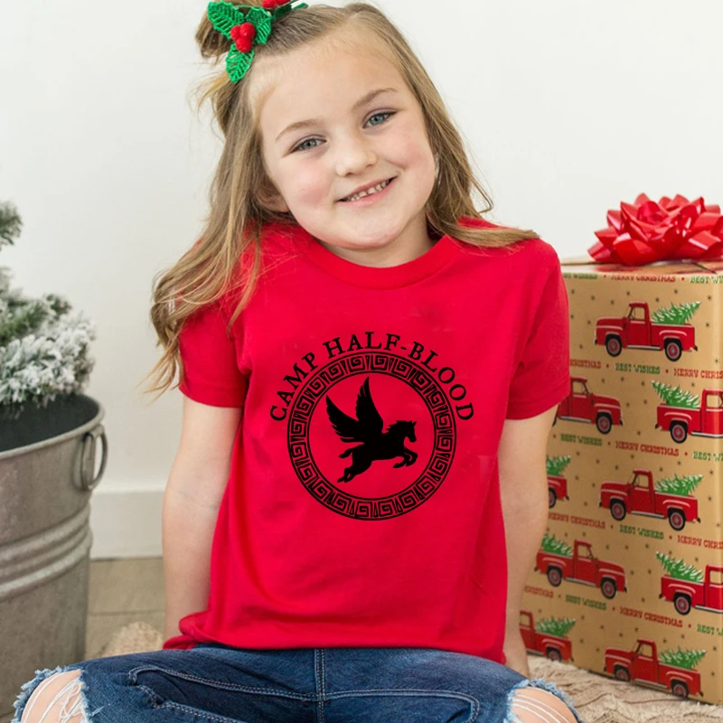 Percy Jackson Camp Half Blood Kids T Shirt Cotton Summer Fashion Youth Orange Colour T-shirt Teenage Trendy Clothes Dropshipping 6