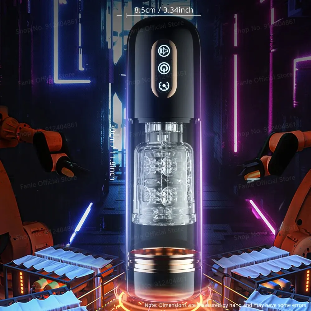 Automatic Male Masturbator Telescopic Thrusting Rotating Sucking Realistic Vagina Pocket Pussy Sex Toy for Men Blowjob Machine