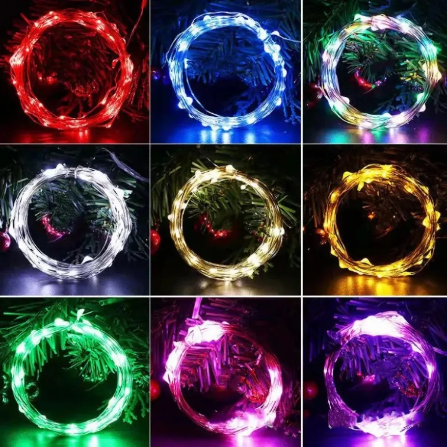 20m/10m Remote Control LED Fairy String Lights - 8 Function USB Decorative Lighting