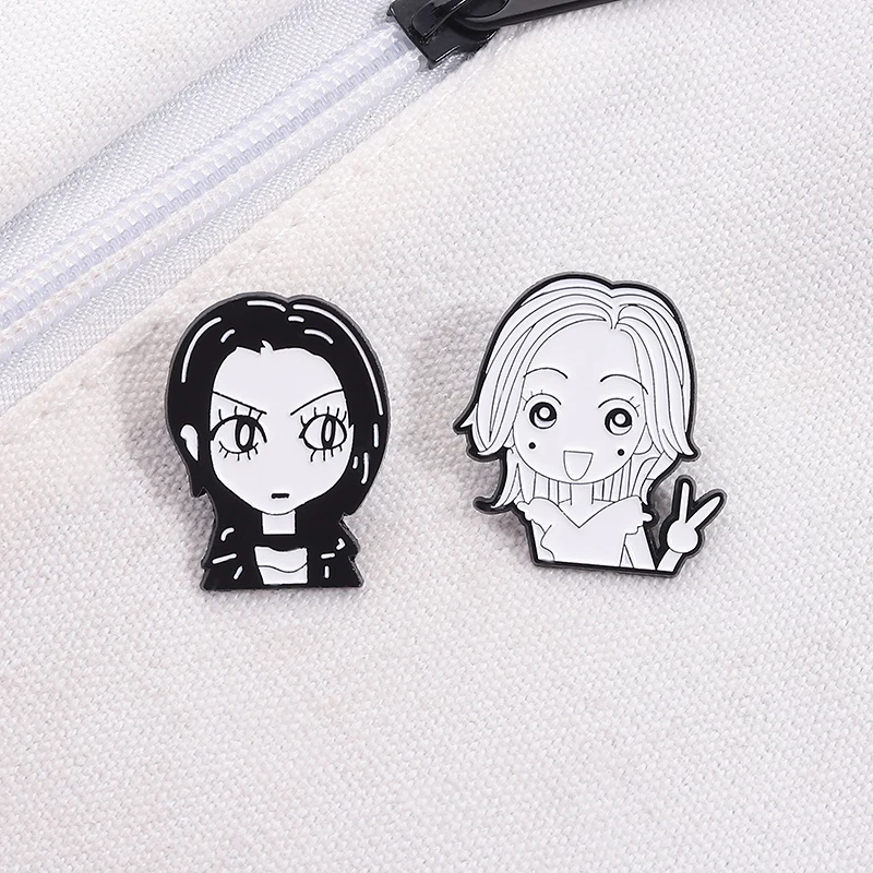 Comic Girls Nana Emaille Pin Klassische japanische Anime Charakter Broschen Revers Rucksack Abzeichen Cartoon Schmuck Geschenk für Fans Freunde – Detail 10