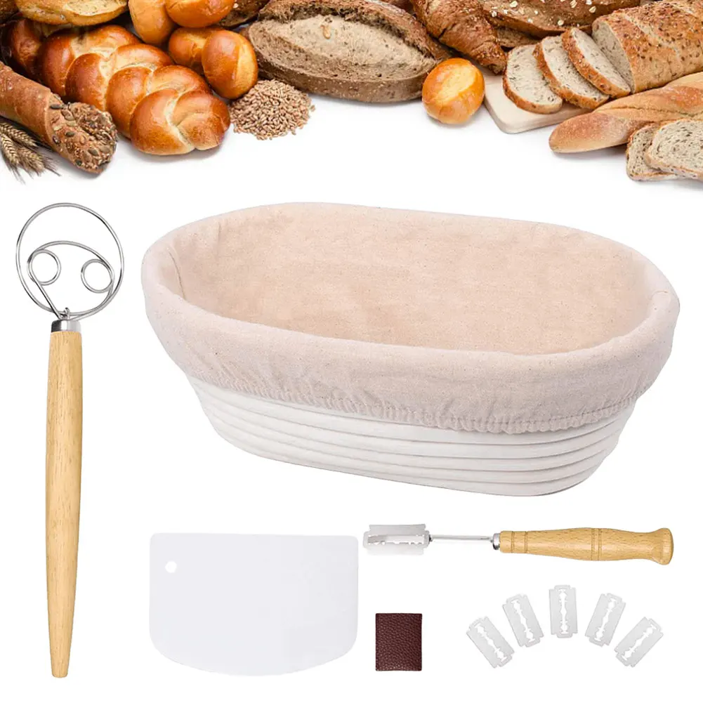 BakingToolsFullSetDoughFermentationBreadProofingBasketwith