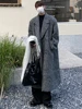 Mauroicardi Autumn Winter Long Gray Oversized Thickened Warm Soft Wool & Blends Coat Men Double Breasted Korean Fashion 2023 1