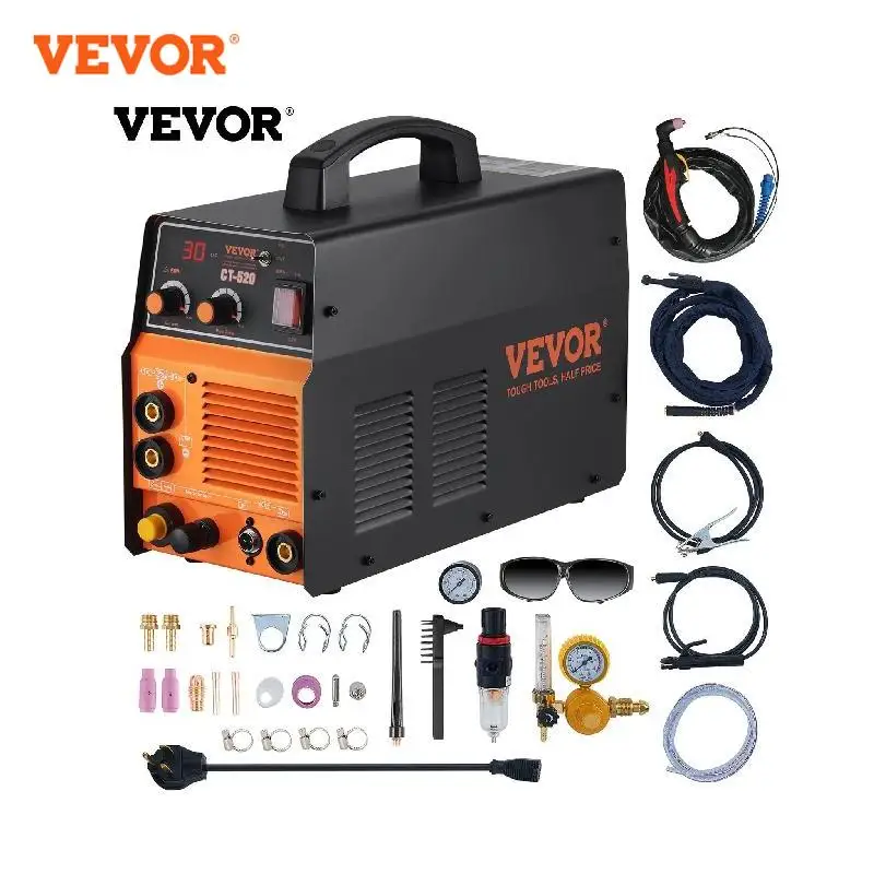 VEVOR 3 in 1 Plasma Cutter Welder Machine Non-Touch TIG/MMA Plasma Welding Cutter Machine Pilot Arc Cutter TIG Stick Welder