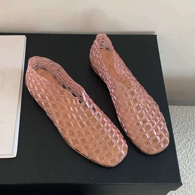 Jelly Flats Jellies Shoes For Adults RED JELLY SHOES, SANDALS