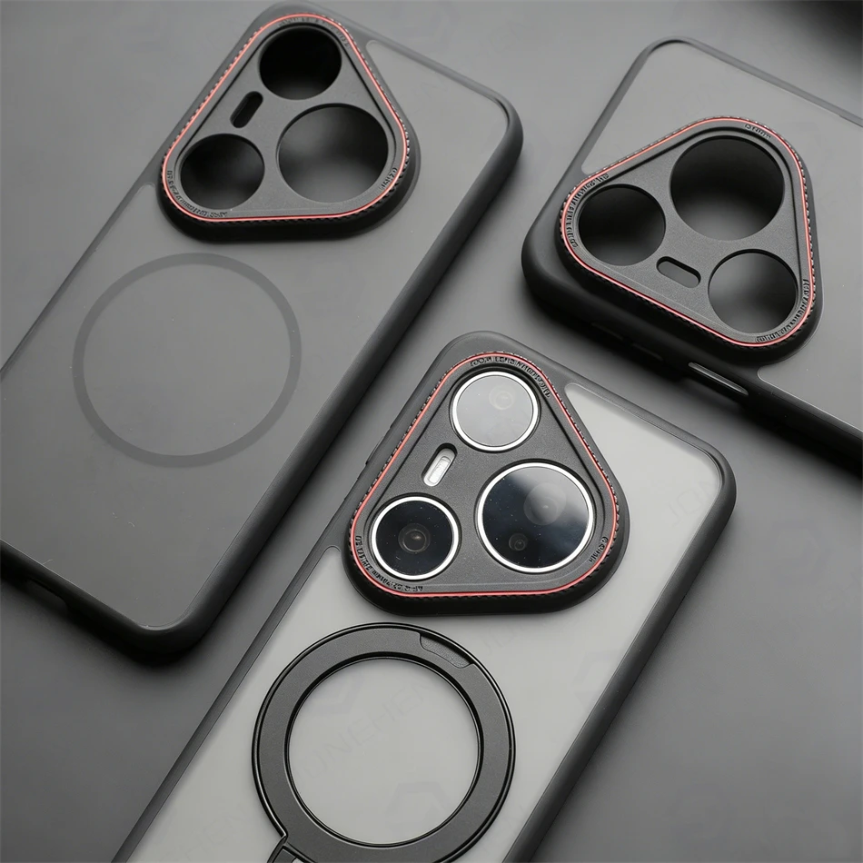 Luxury Matte Translucent 360° Rotating Magnetic Bracket Case Cover