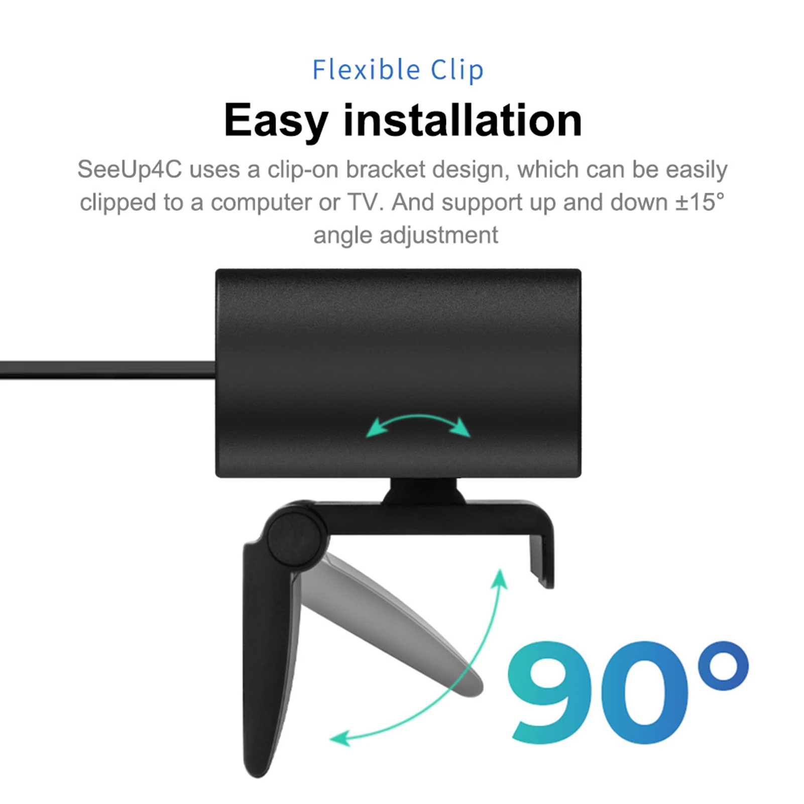USB 웹캠 HD 화상 회의 카메라, 마이크 및 스피커 포함, AI 얼굴 추적, 자동 초점, 360 ° 음성 픽업 플러그, 4K 카메라