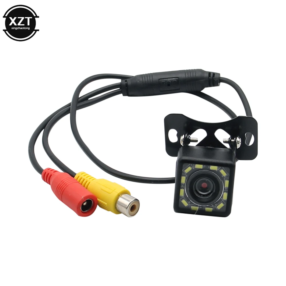 1개 와이드 앵글 HD 차량 후방 카메라 후방 영상 차량 카메라 후진 카메라 12 LED 야간 투시 주차 카메라
