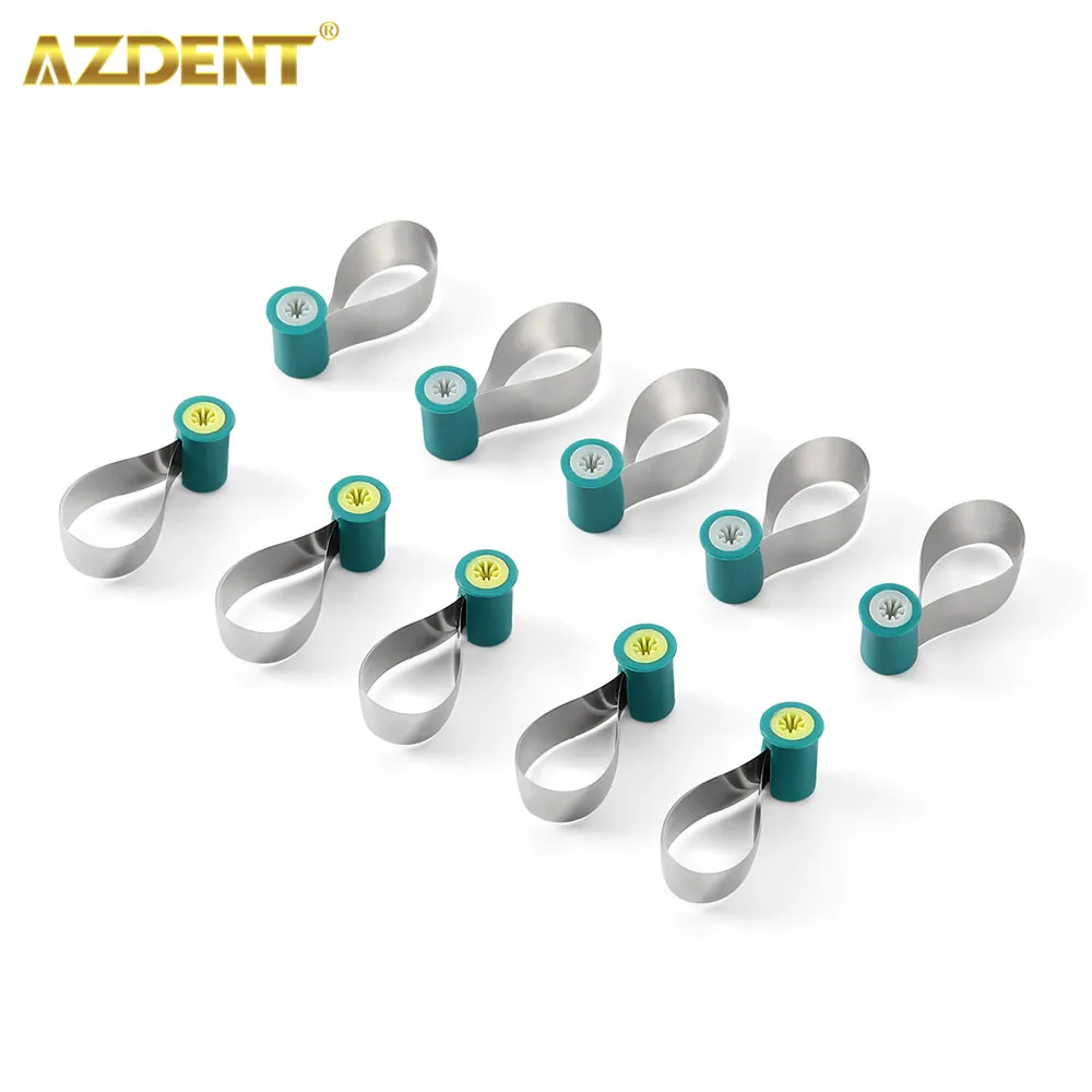 50Pc Azdent Dental Matrix Bands Steel Matrix Double-Side Sagomato Bande A Matrice Anatomicamente Sagomate Per Strumento Di Laboratorio Odontotecnico