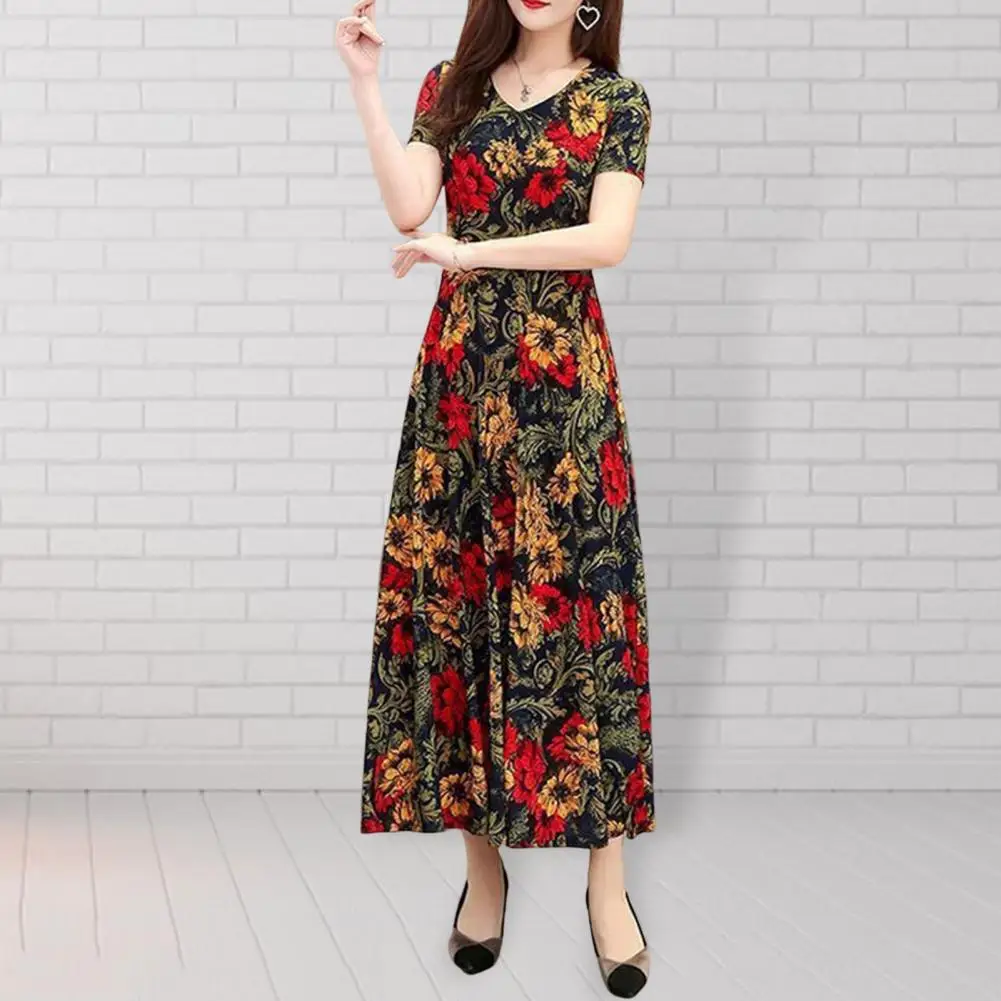 Elegant Summer Dress Soft Lady Summer Dress Loose Pullover Plus Size Summer Dress  Dress-up images - 6