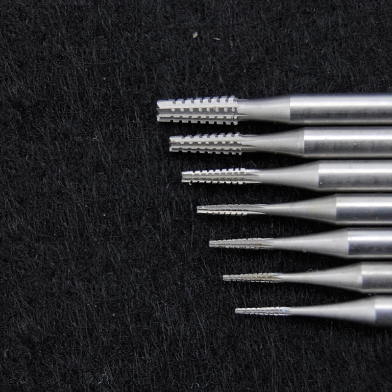 6Pcs Tungsten Steel Carbide Rasp Burr Drill Bits Oblique sawtooth burs Grinder Rotary Tools Diy Engraving Knife End Mill Router