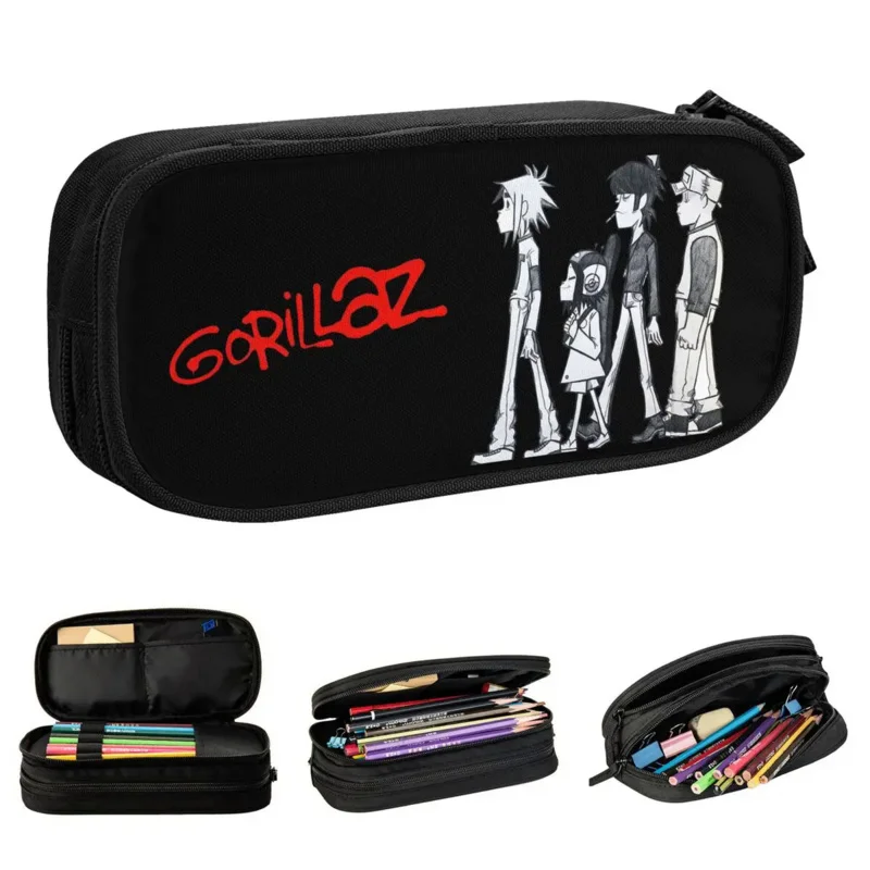 

Gorillaz Pencil Cases Pencil Pouch Pen Box for Student Big Capacity Bags Students School Zipper Stationery
