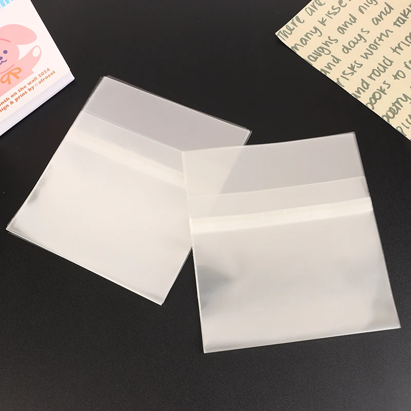 50PCS Resealable CD Ziplock Bags Plastic Outer Sleeves for CD Tape Record Protect Sleeves
