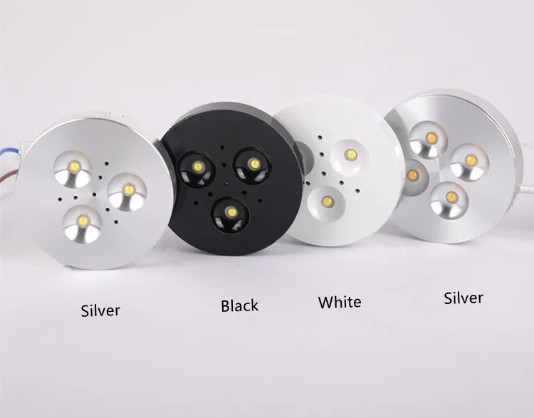 Description Picture 4 of itemDimmable 4W / White / Black / Silver Shell Super Bright Led Under Cabinet Puck Bulb Light 3000K / 4000K / 6000K