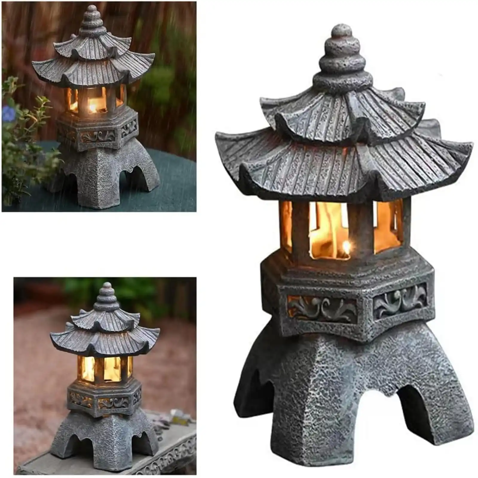 Décor d'ornement de Jardin - Pagode/Lanterne en Pierre de