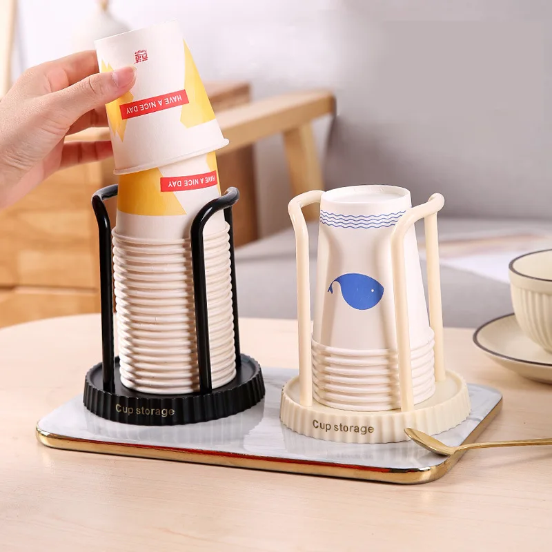 

Disposable Paper Cup Dispenser Wall-mounted Plastic Water Dispenser Cup Holder Cup Container Paper Frame Home Organizer
