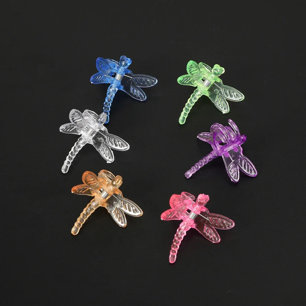 Orchid Clips Dragonfly Clamps Garden Plants Vine Climbing Fixed Support Colorful Plastic Ornamental Bonsai Decoration 100PCS plant clips,plastic plant clips