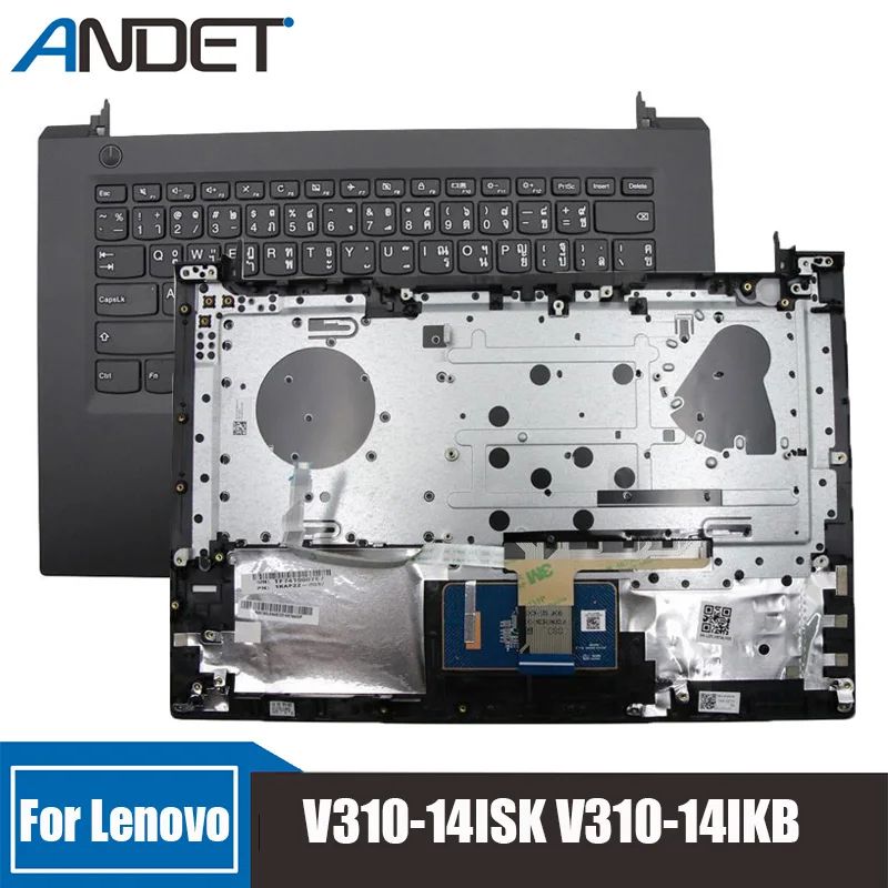 

New Original For Lenovo V310-14ISK V310-14IKB Laptop Thai With Touchpad And Fingerprint Hole Keyboard Bezel Palmrest 5CB0L59492