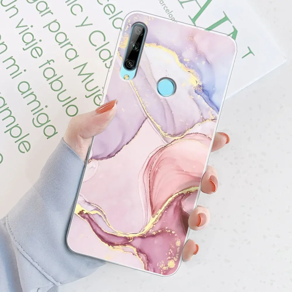 Elegant Watercolor Marble Transparent Silicone Bumper Case