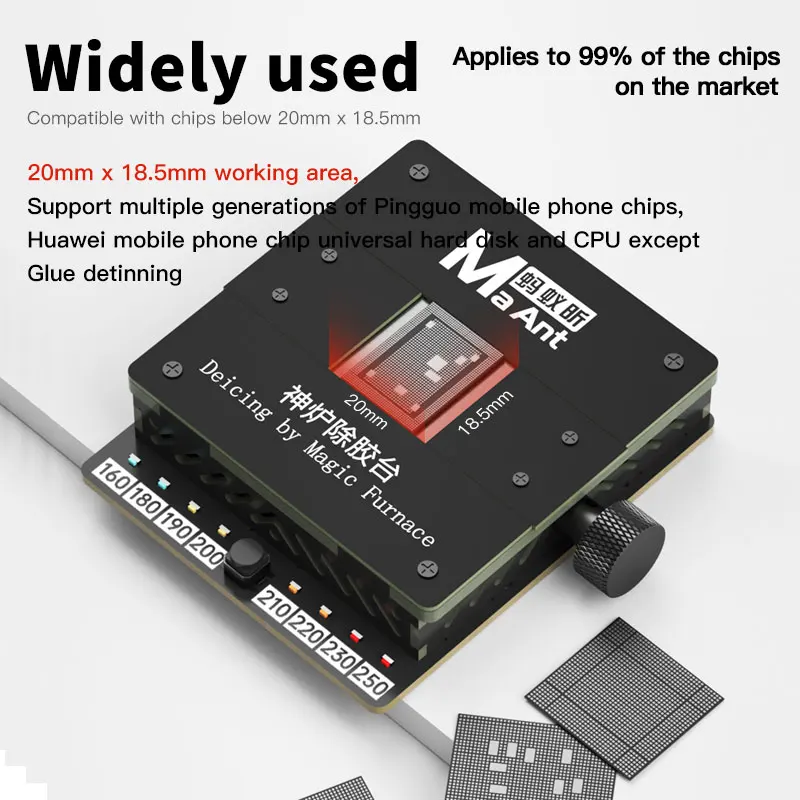 Universal Adjustable Temperature CPU Heating Platform Maant SL-1 For Phone Chip CPU Glue Removal Solder Removal BGA Reballing