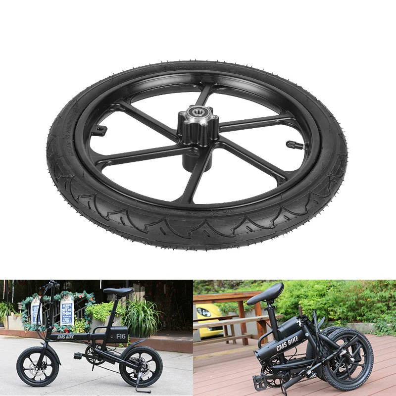 16 inch Front Disc Brake Wheels 16x1.75 Tire Inner tube Alloy Rim Electric Scooters E-bike Folding Bicycles Accessories electric scooter tire