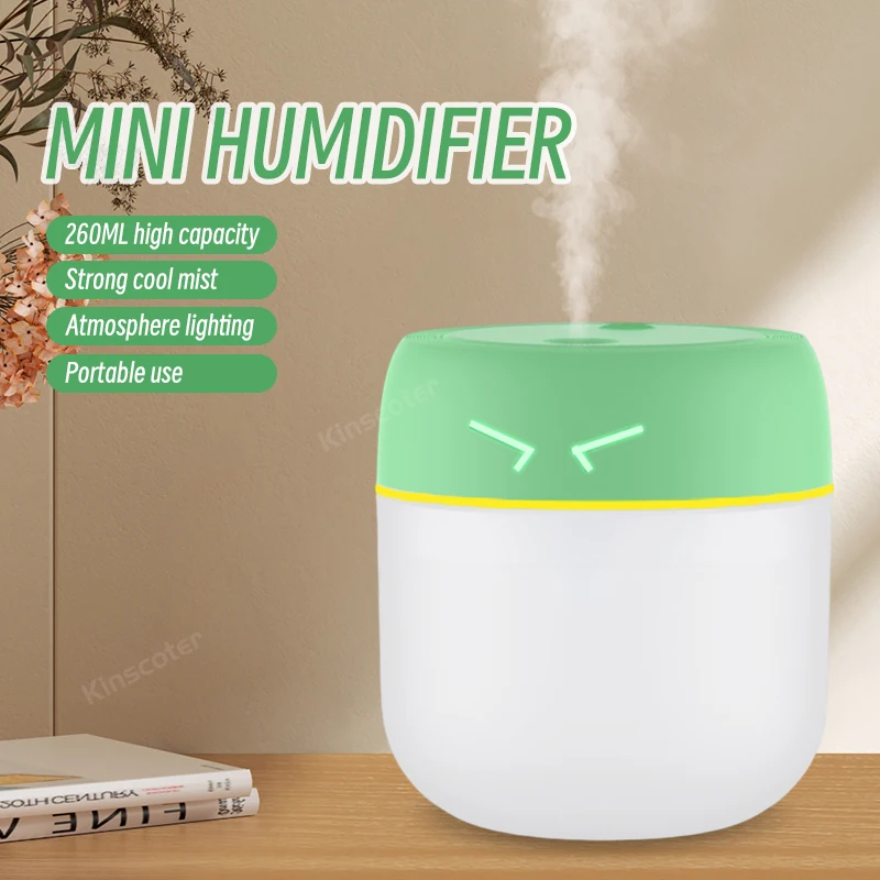 Portable 260ml Air Humidifier Aromatherapy Humidificador For Home Car USB Sprayer With LED Color Night Lamp Purifier creative unique design tank humidifier with led light home car mini portable usb aromatherapy air humidifier diffuser kids gifts