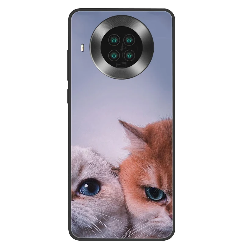 Silicone Cat Painted Soft Black Cover - Protective TPU Case