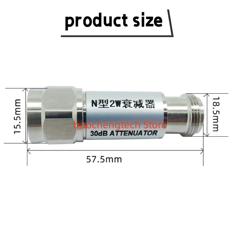 2WATTS N형 고정 감쇠기 3DB 5DB 6DB 10DB 15DB 20DB 30dB N-JK 2W DC-3GHZ RF 동축 감쇠기DC- 6G