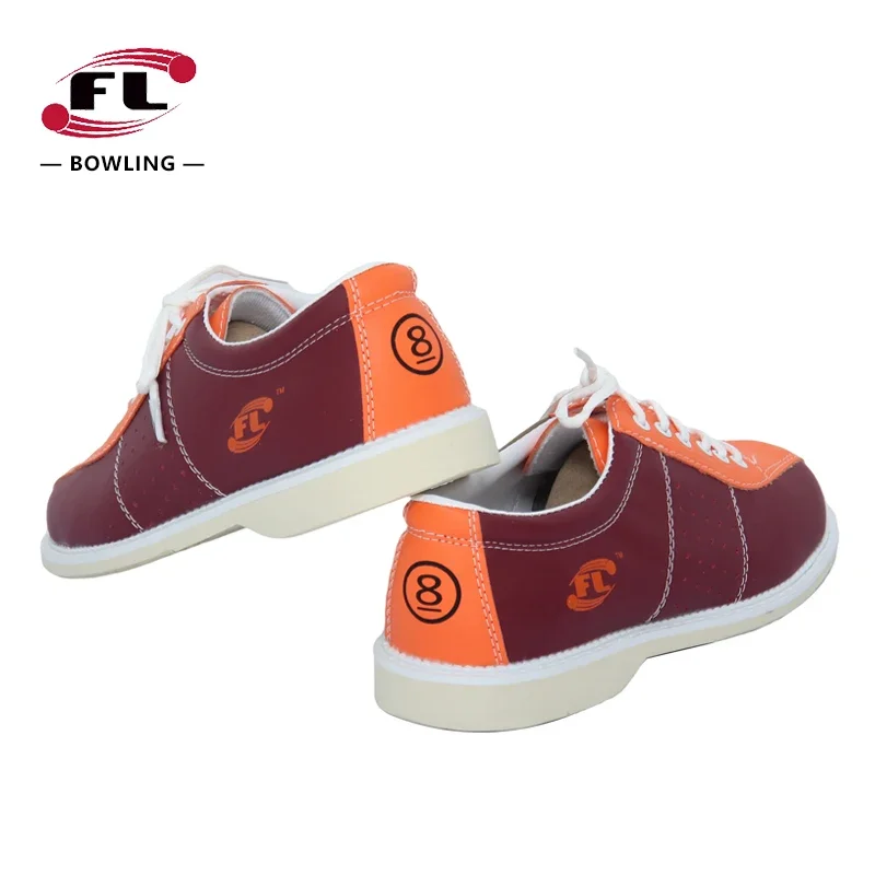 Men Women PU Leather Bowling Shoes High Quality Unisex Sports Beginner Bowling Sneakers Soft Breathable Indoor Shoes 34-48