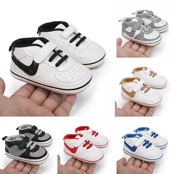 Newborn Baby Shoes Boy Girl Sport Rubber PU Leather Multi-Color First Walker Casual Sneakers Baptism Shoes 0-18M 1