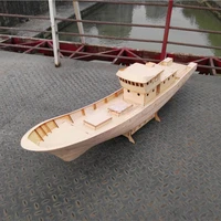 Zhejiang Fishing Trawler Model DIY Hand Assembled Frame Boat Wooden Ship Model Kit 1