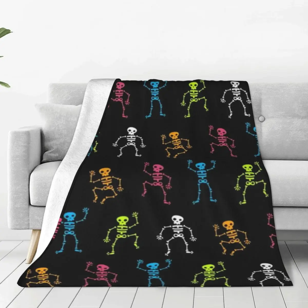 

Halloween Plaid Blanket Flannel Summer Collage Breathable Super Soft Throw Blanket for Home Outdoor Bedding Throws